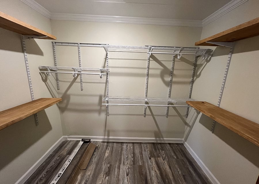 Master Bedroom Walk in Closet View 1