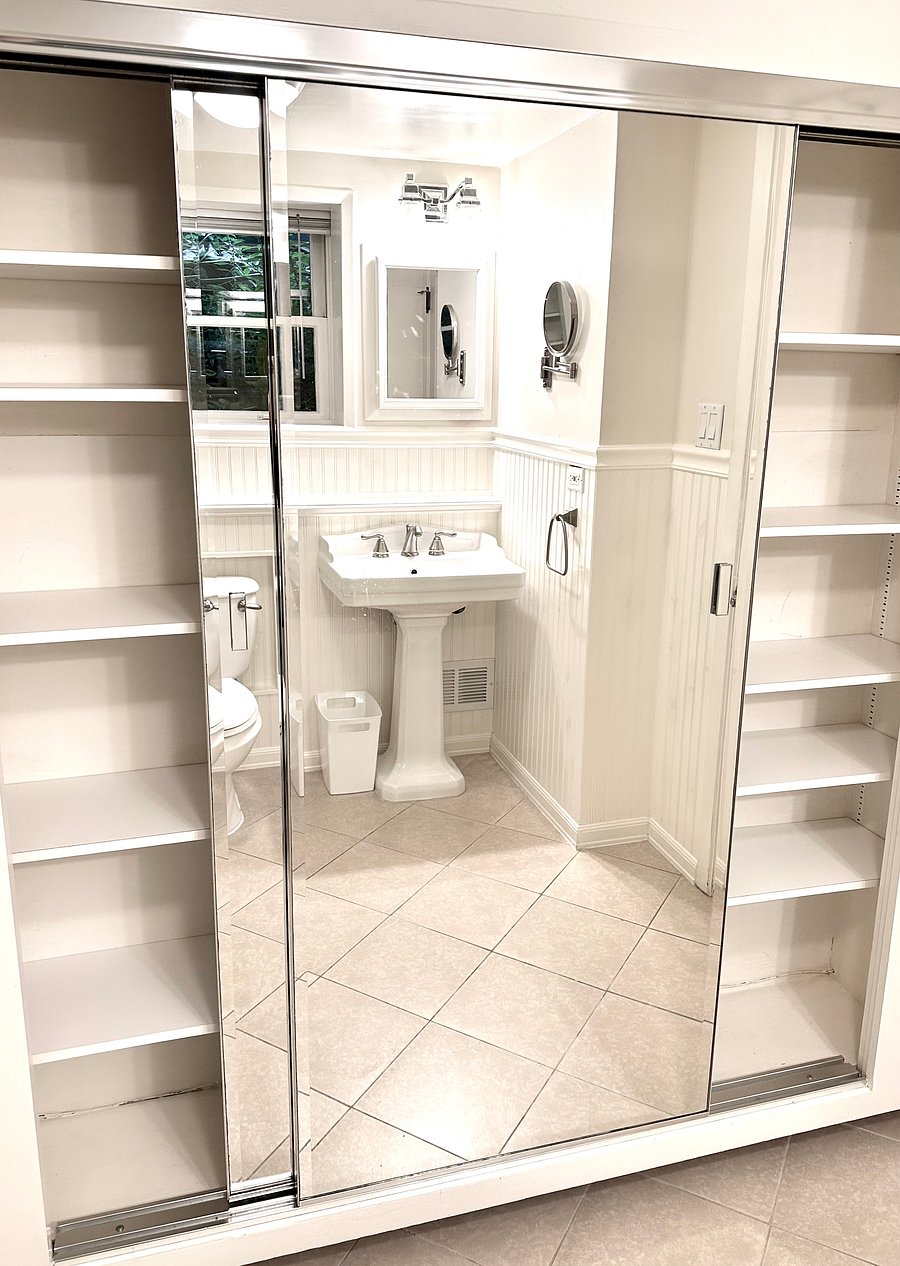 Ample bathroom storage