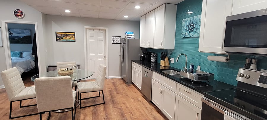 Downstairs dining / kitchen area