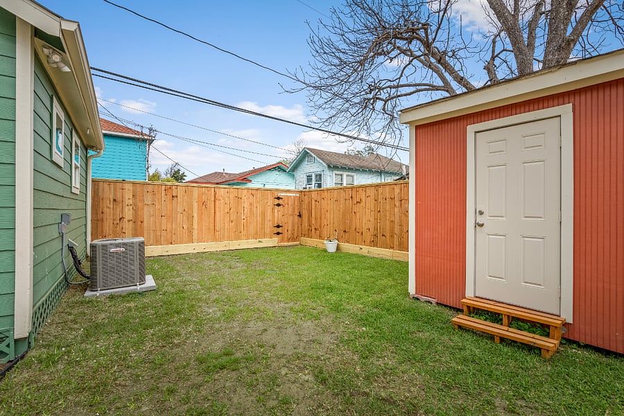 Green space section of the backyard.