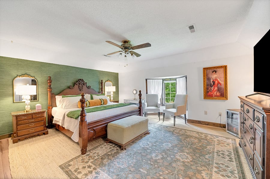 This is where you will sleep. Master Suite with King Bed and ensuite Master Bath