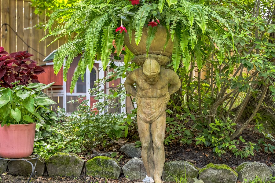 Enjoy interesting statues in Courtyard