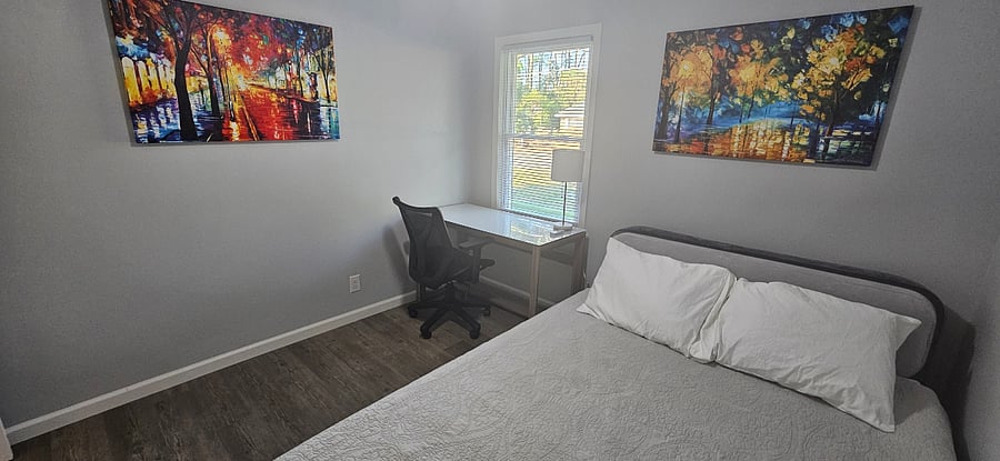 4th bedroom - with desk - if the tenant does not need the bed, the air mattress can be stored in the closet.