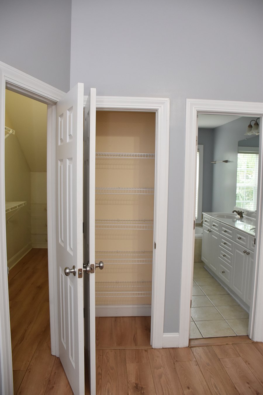 Private bathroom and two closets