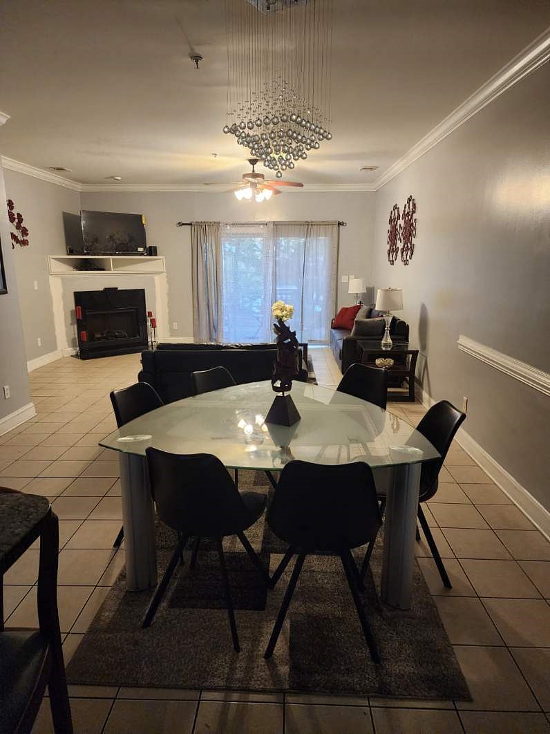 Open concept living and dining rooms