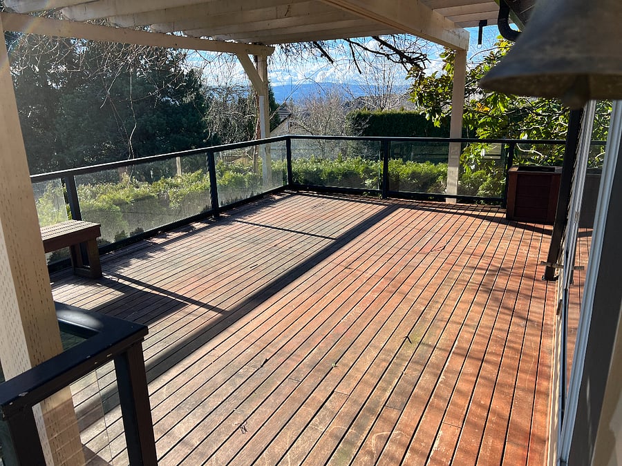 Deck off family room