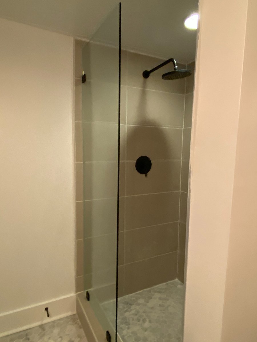 Shower, glass door