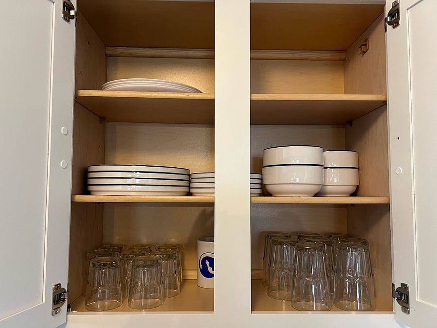 Studio: All kitchen items in both kitchens are great quality & new
