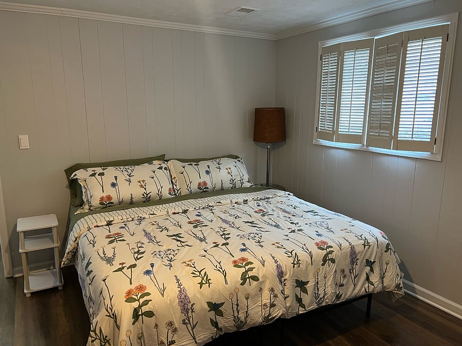 Studio: King size bed with tons of storage underneath (fits large suitcases or large tote containers).