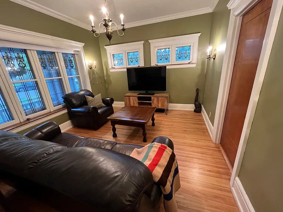 Family room with Smart TV on main floor.