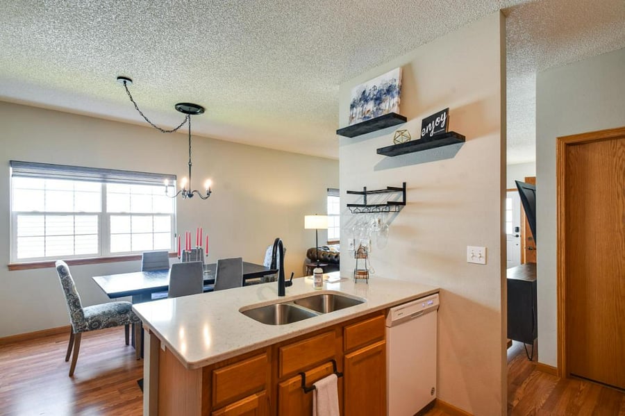 Kitchen Island to Dining Area