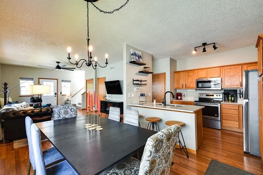 Dining Room, Kitchen, Living Room