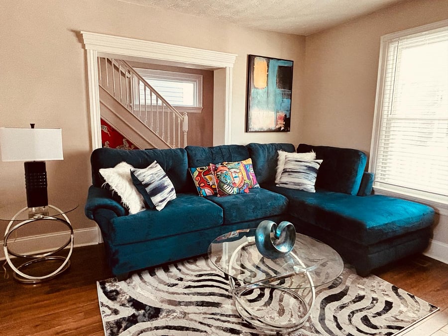 Extra Large brand new comfy sofa with chaise long.