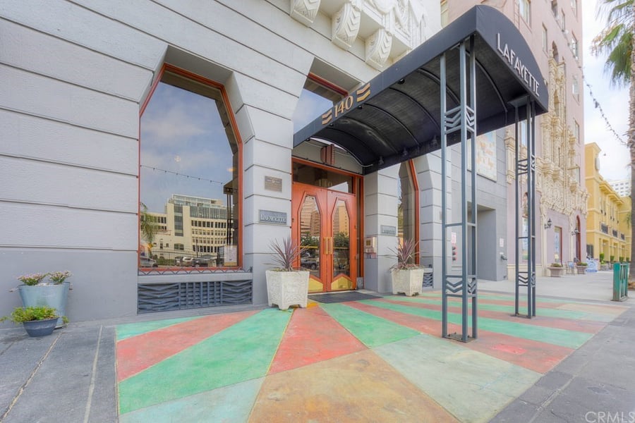 Entrance of building