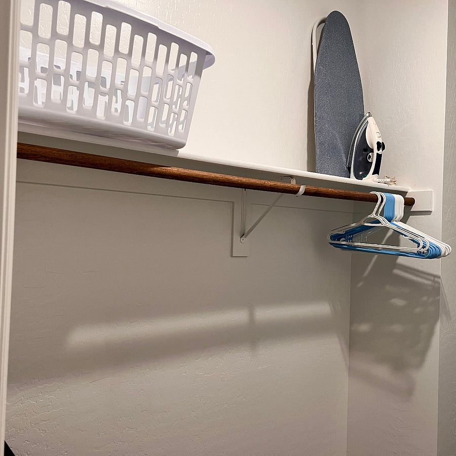 Hang your wardrobe (and storage!) here.