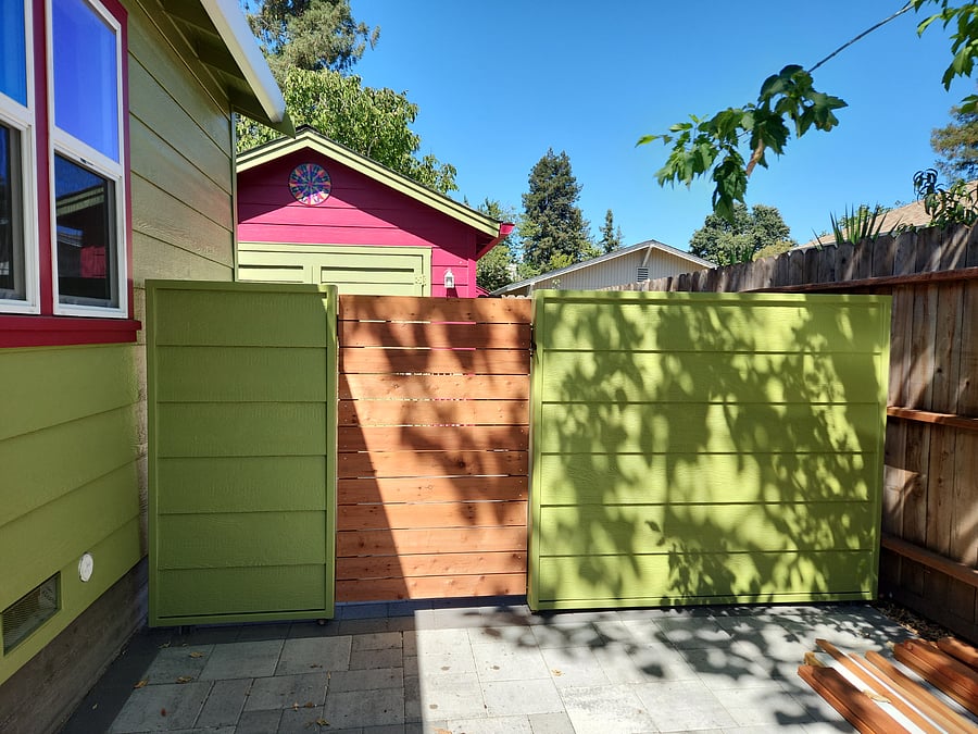Gates on both sides of house