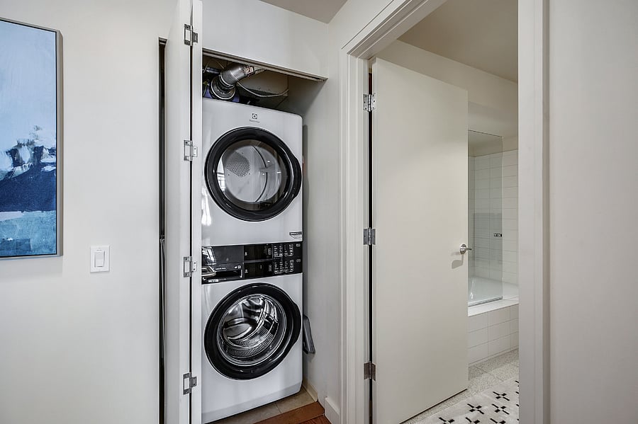 Washer and dryer in the unit