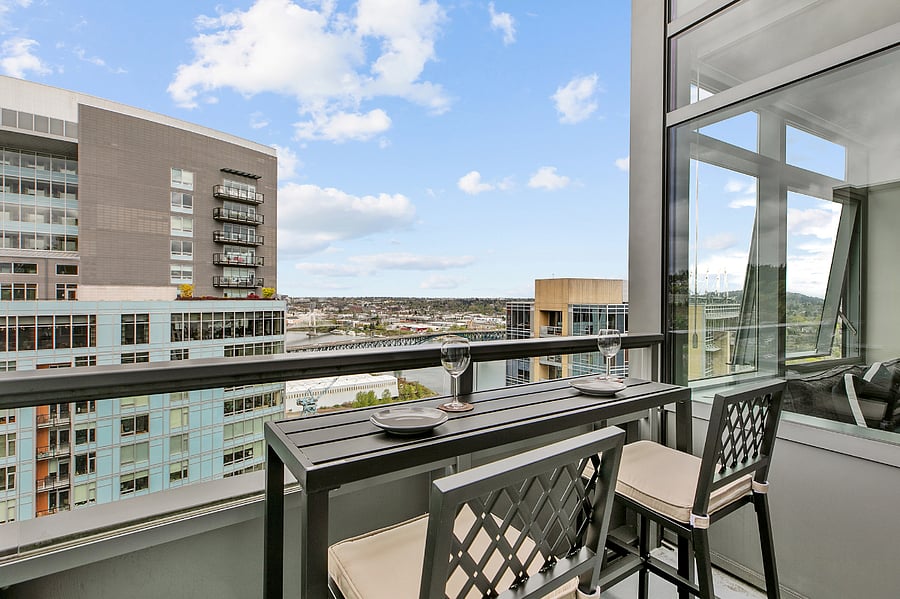 Outdoor patio with stunning views