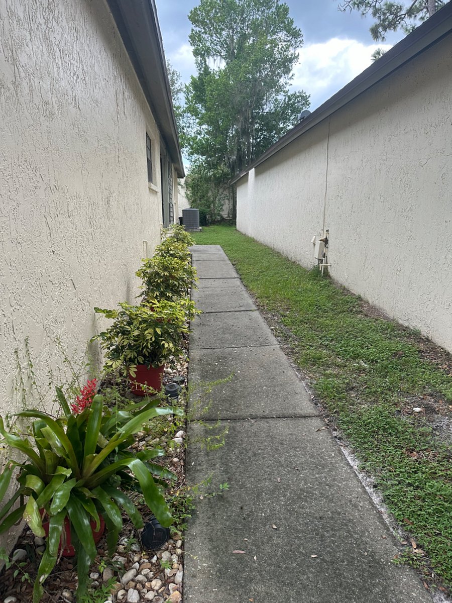 sidewalk leading to entry door