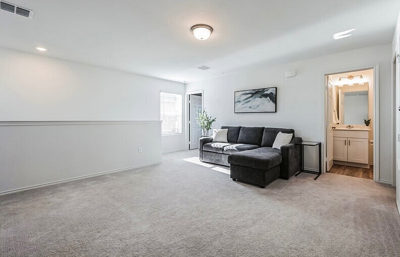 Second living room upstairs with a sleeper sofa