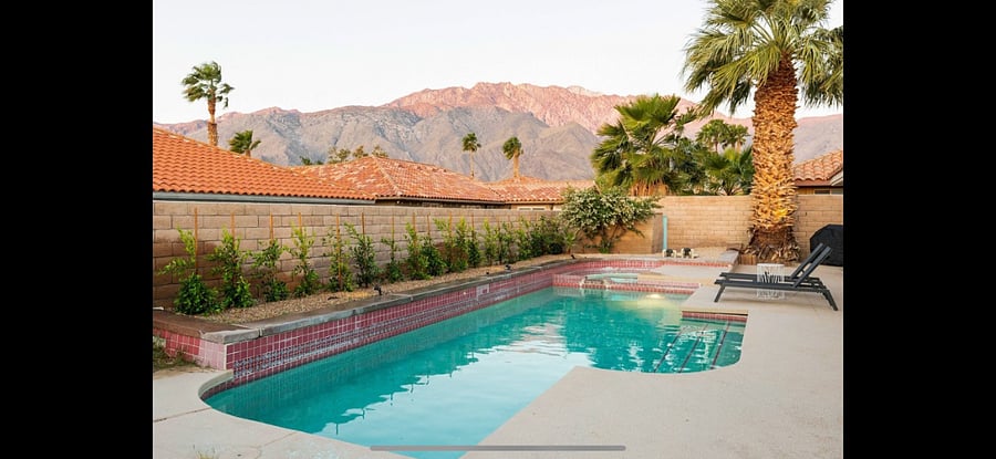 Mountain views abound.