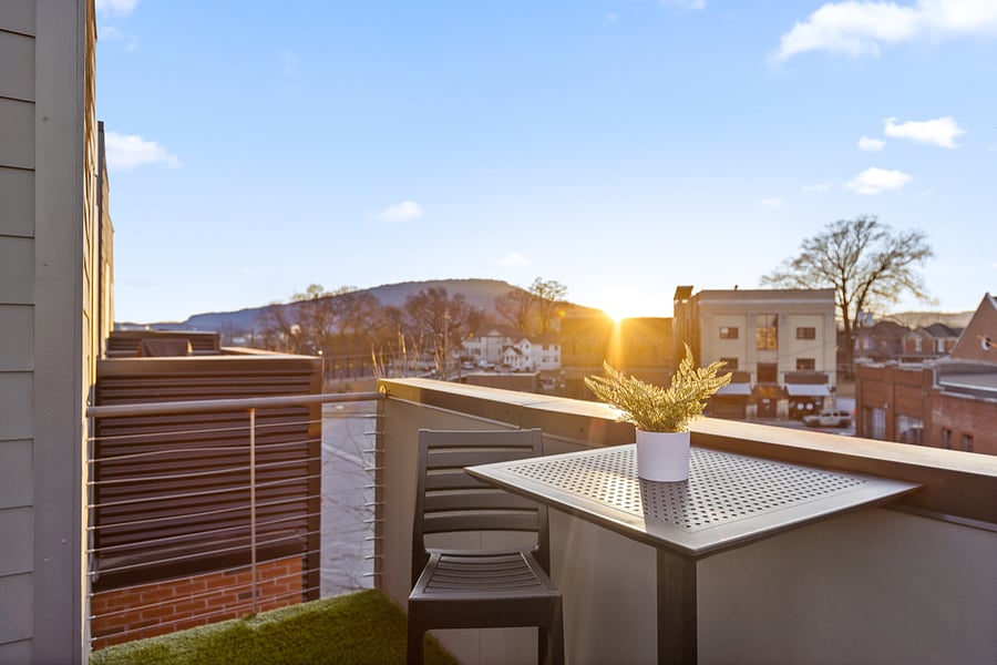 Beautiful views of Lookout Man from the 3rd floor terrace.