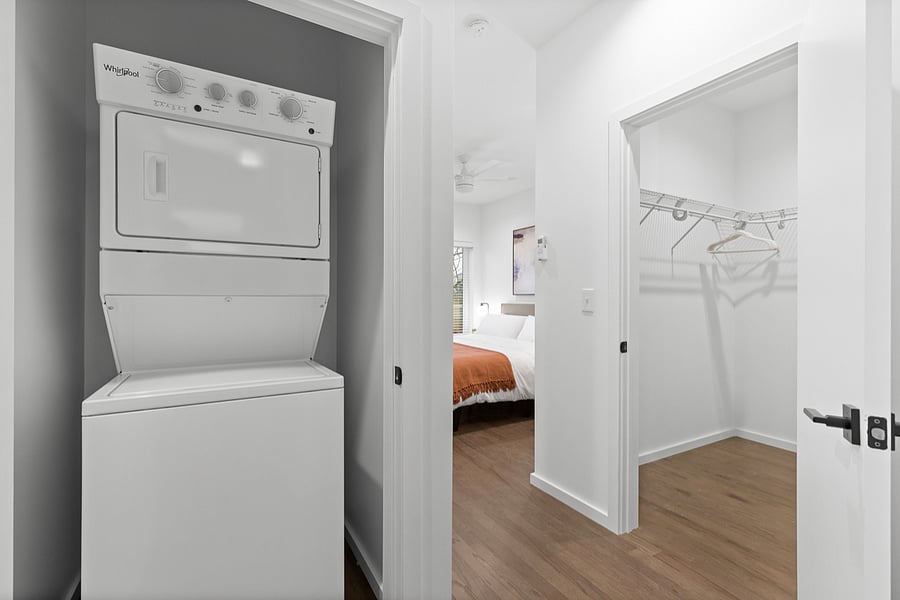 Washer/Dryer on second floor of townhome.