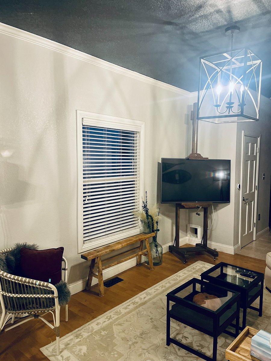 Living Room: Relax on the 3-4 person sectional and seat 2 more in the living room chairs. Turn on the electric fireplace to warm up while you watch local channels or stream your favorite shows on the 55" LG TV with the Amazon.