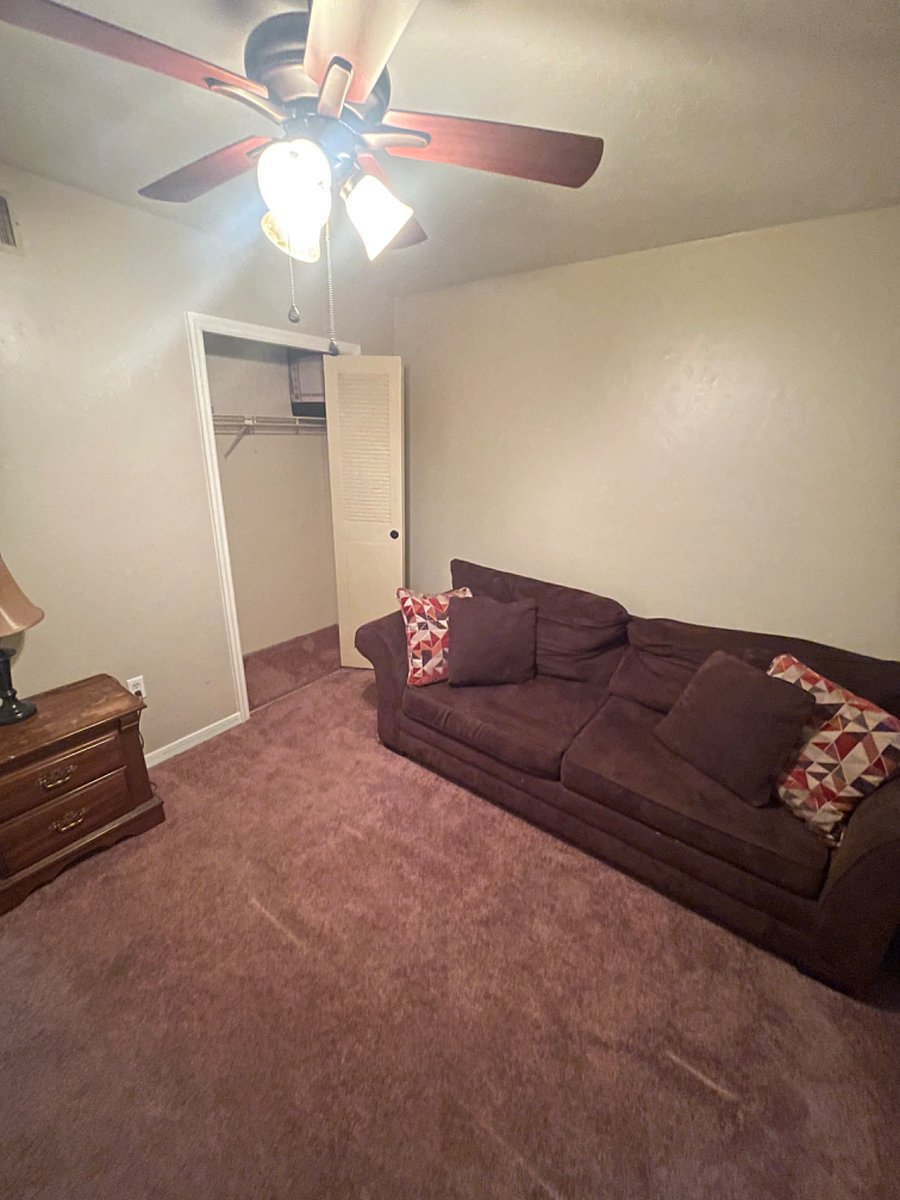Bedroom #2 with pull out couch and closet