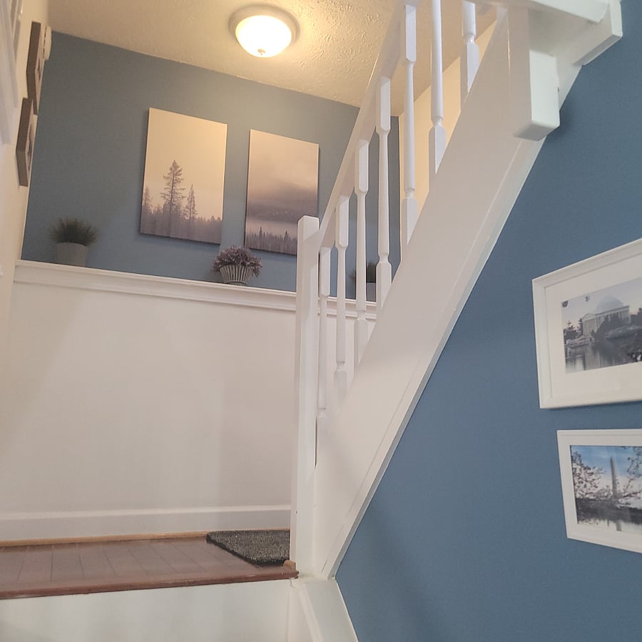 Stairs going to basement.