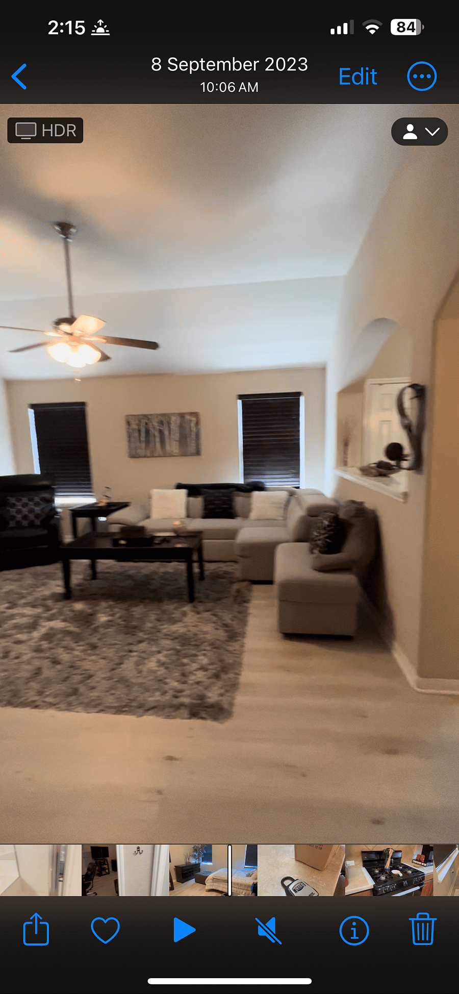 Comfortable pull out sofa for guests or unwinding.