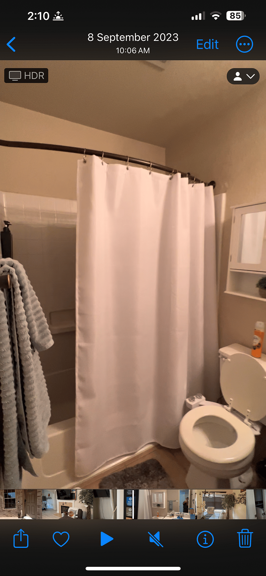 Your bathroom with bidet toilet and bathtub/shower.