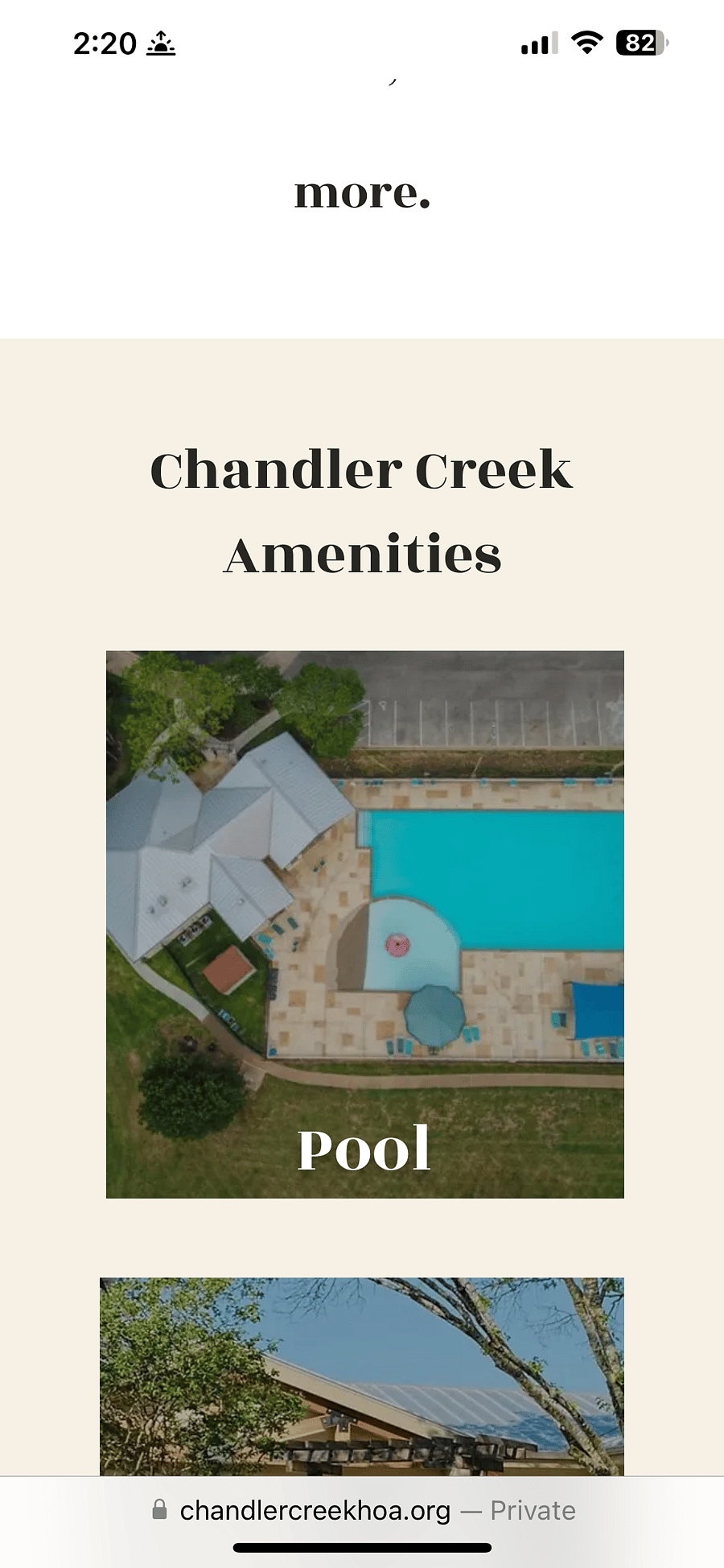 HOA community pool.