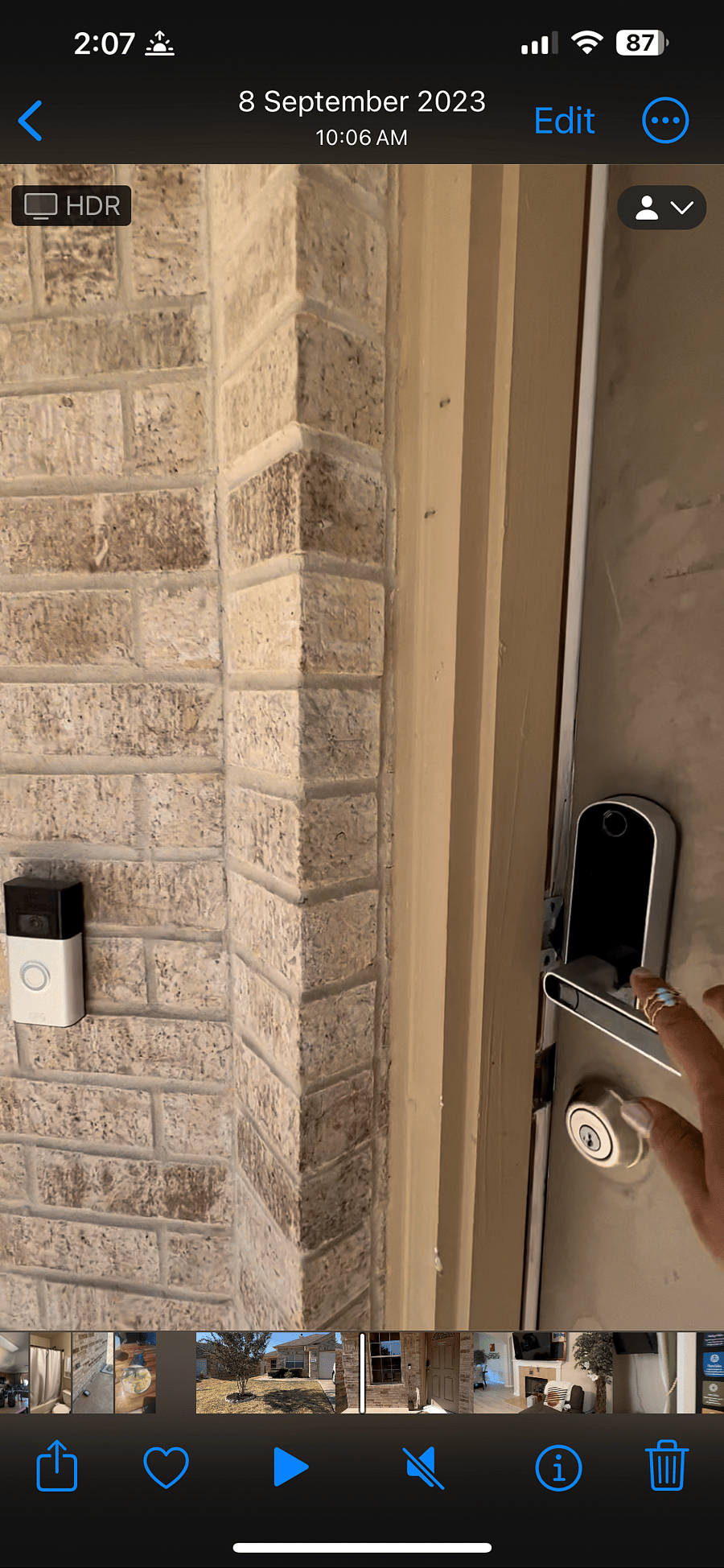 Ring doorbell and digital door lock.