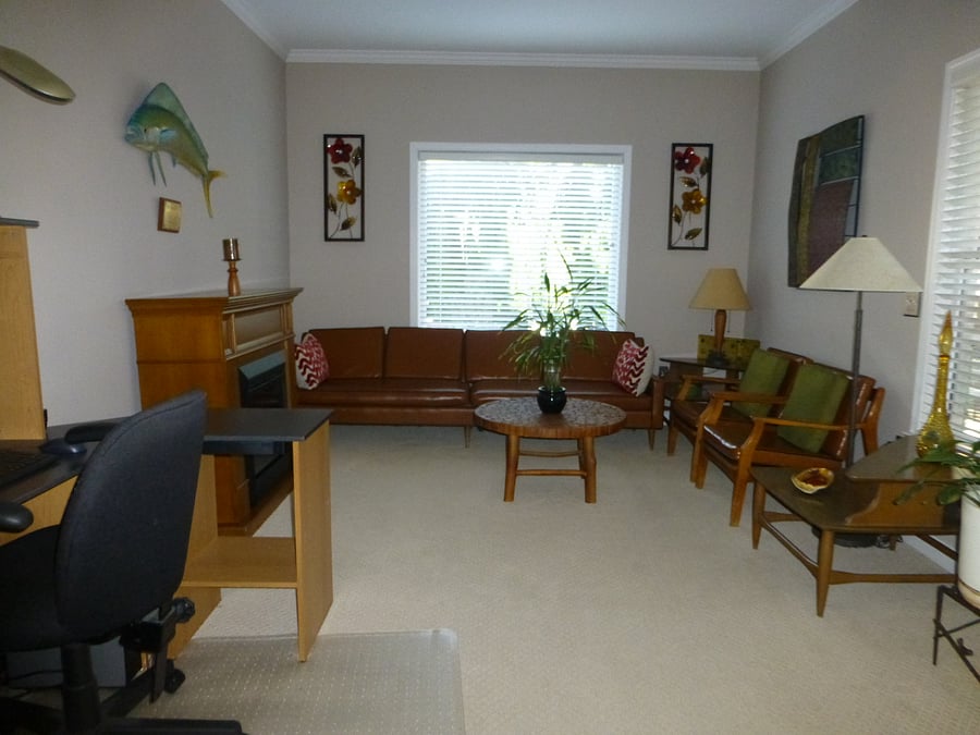 Mid Century Modern furnished sitting area
