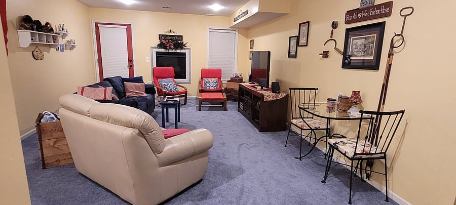 Shared TV room, rarely used by owner