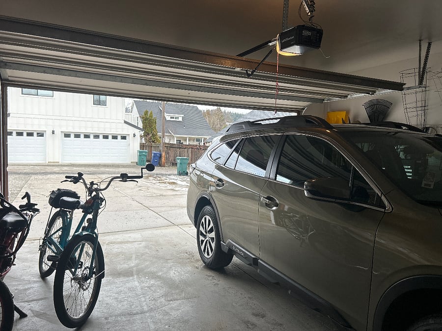 Backyard, parking area