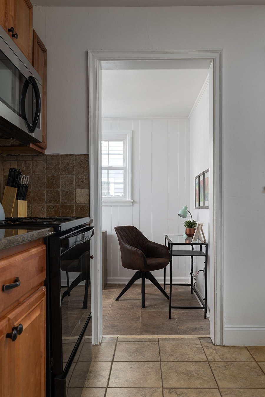 Large off kitchen laundry and dedicated workspace