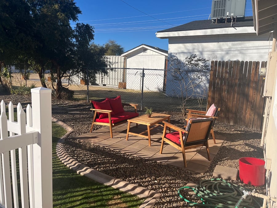 Separate private patio