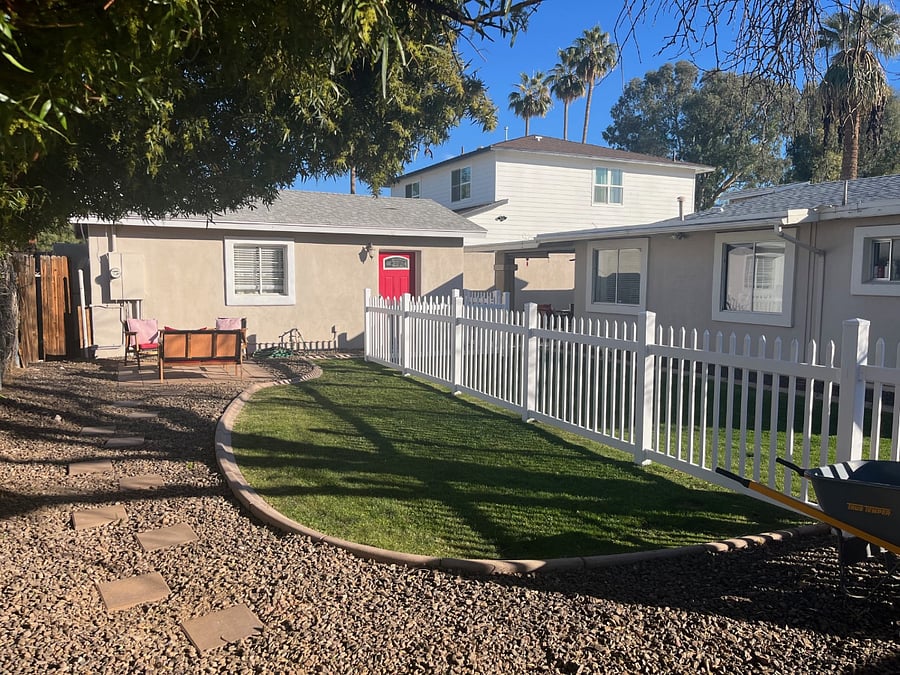Separate fenced yard for pets!