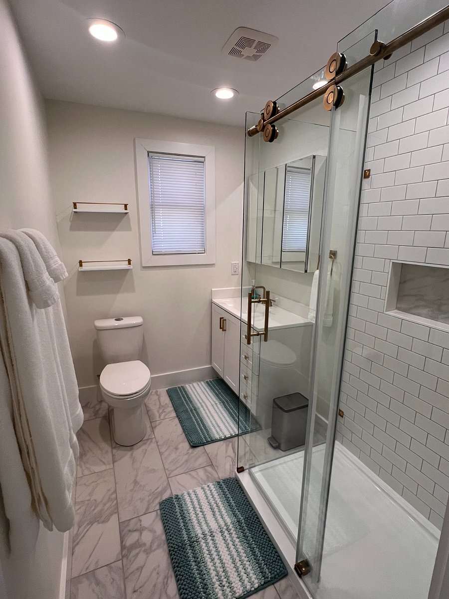 All glass shower and renovate bathroom!