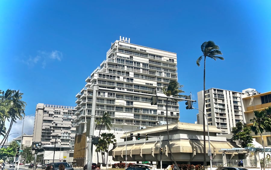 Our building: Sunset Towers at 419 Atkinson Dr, Honolulu, HI 96814