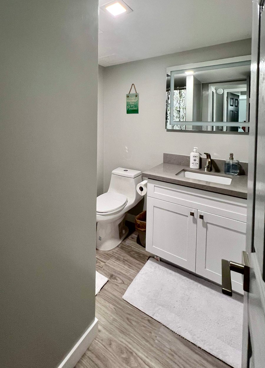 Hallway Bathroom with a shower