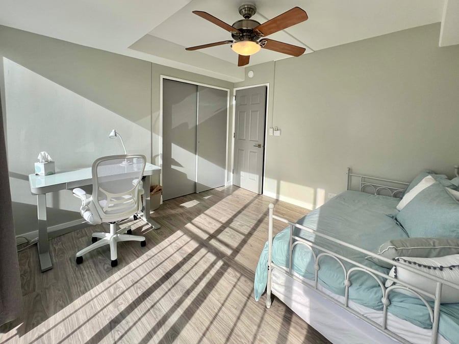 Bedroom 2 with a study area