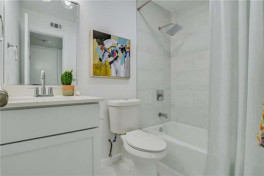 Updated, modern bathroom