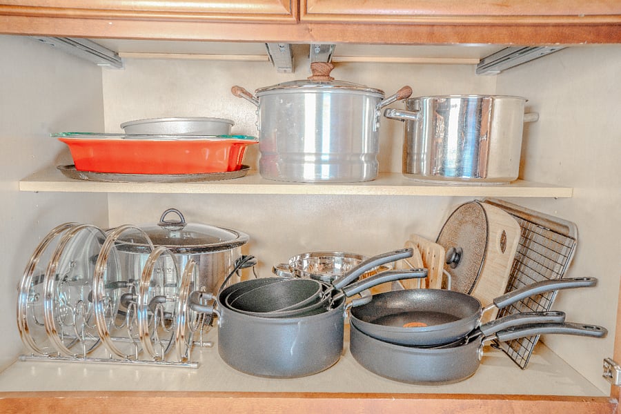 Pots, pans, crock pot, steamer, stock pot, and cookwares