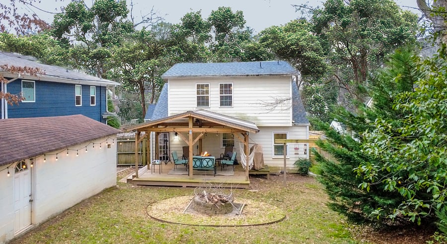 Backyard and back deck