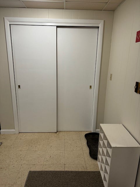 large closet at the entry for coats etc.