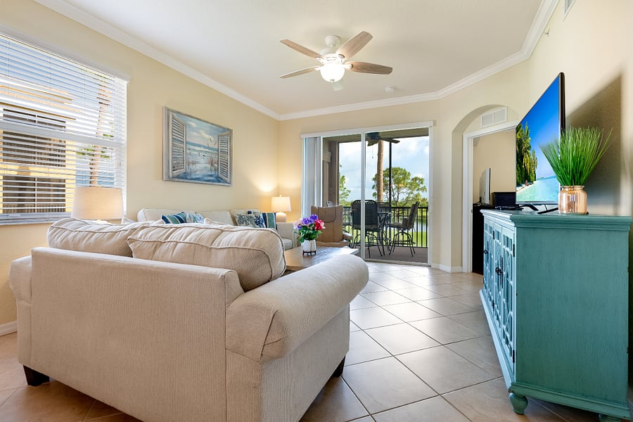 Living room area looking out to Lani.