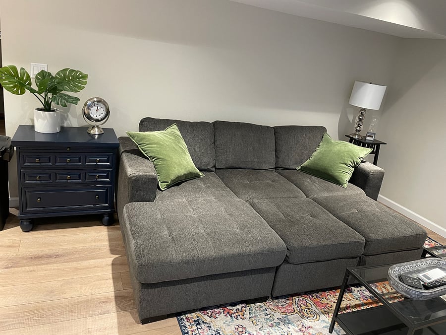 example of pulled out sofa